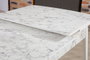 Hanah Home Mesa de Comedor Extensible Carrara Blanco y Gris